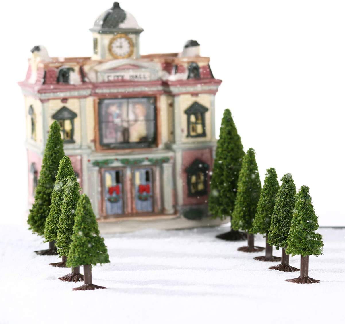 ANCLLO 15pcs Model Trees Miniature Landscape Scenery Cedar Trees for DIY Green Scenery Landscape - Image 4