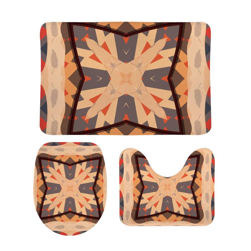Tapis de bain Ugly Boys lot de 3 en velours corail couleur 2