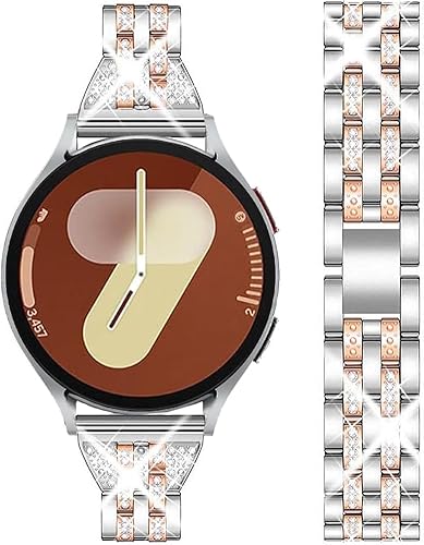 Miniatura 9 de DEALELE Correas compatibles con Samsung Galaxy Watch 66 Classic  55 ProGalaxy Watch 44 Classic  3 1.614 in  Active 2, correa de repuesto de metal