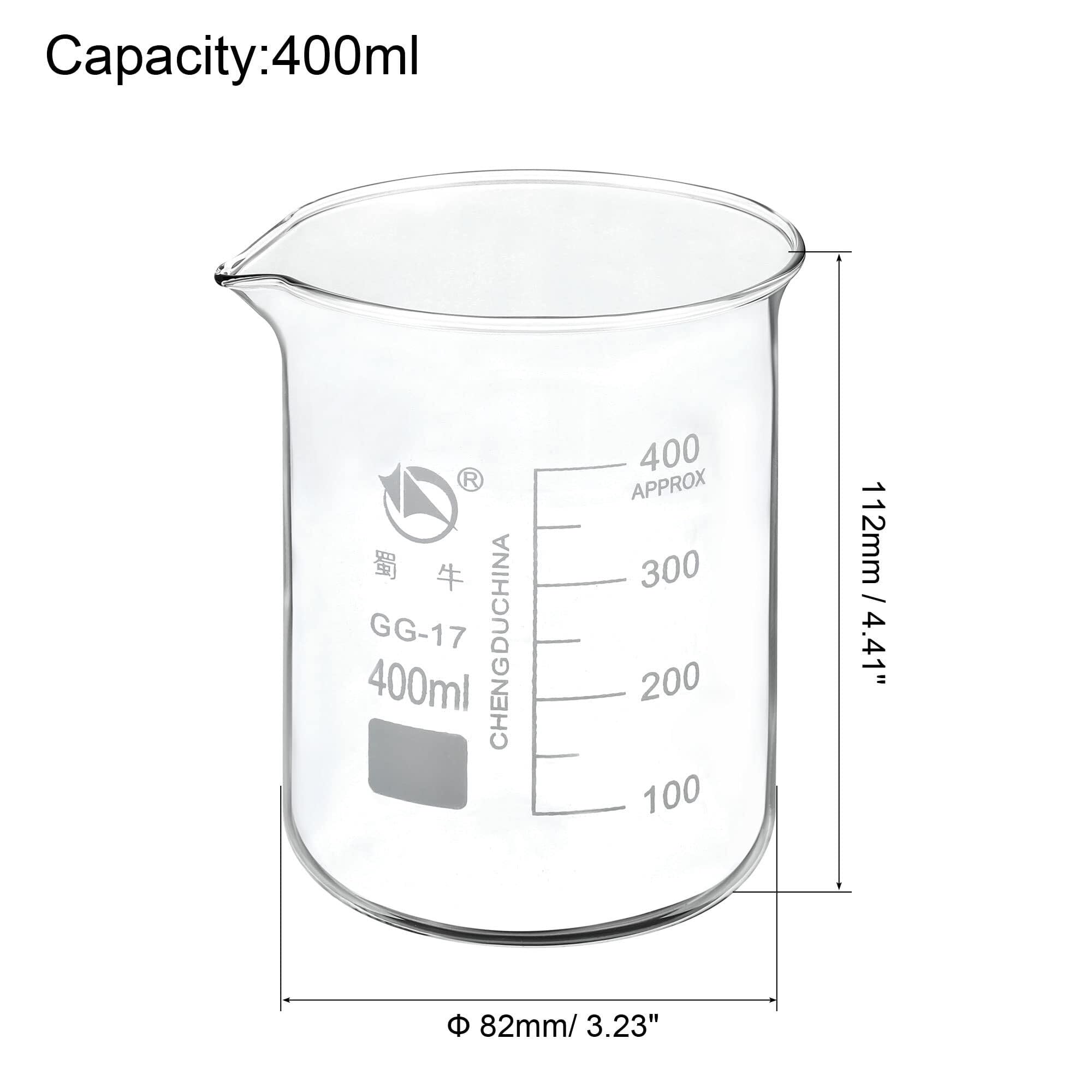 Zlewka laboratoryjna, Zlewka ze szkła borokrzemowego 800 ml, niska forma, wylewka skalą, 2 opakowania ciepła(400ml)