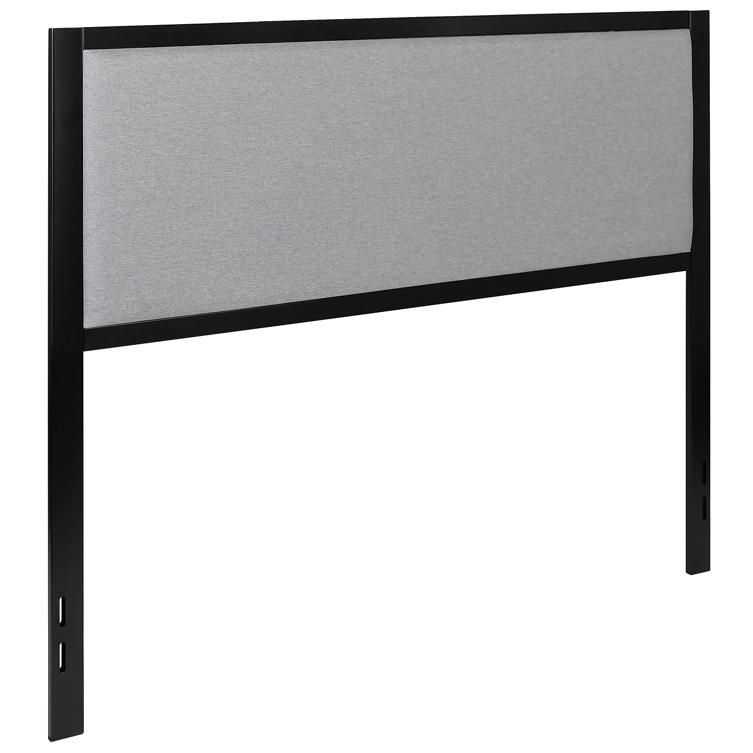 Photo 1 of ***Parts Only***Flash Furniture Melbourne Metal Upholstered Queen Size Headboard in Light Gray Fabric Queen Light Gray