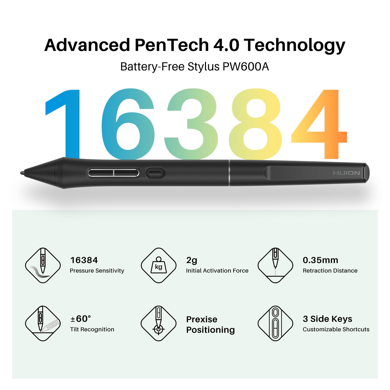 HUION Kamvas 13 Gen 3 SE Grafiktablett mit Display, 13,3" volllaminiertes Grafiktablett, Zeichentablett mit entspiegeltem Canvas-Glas, 16k Druckstufen, PenTech 4.0 für PC, Mac, Android