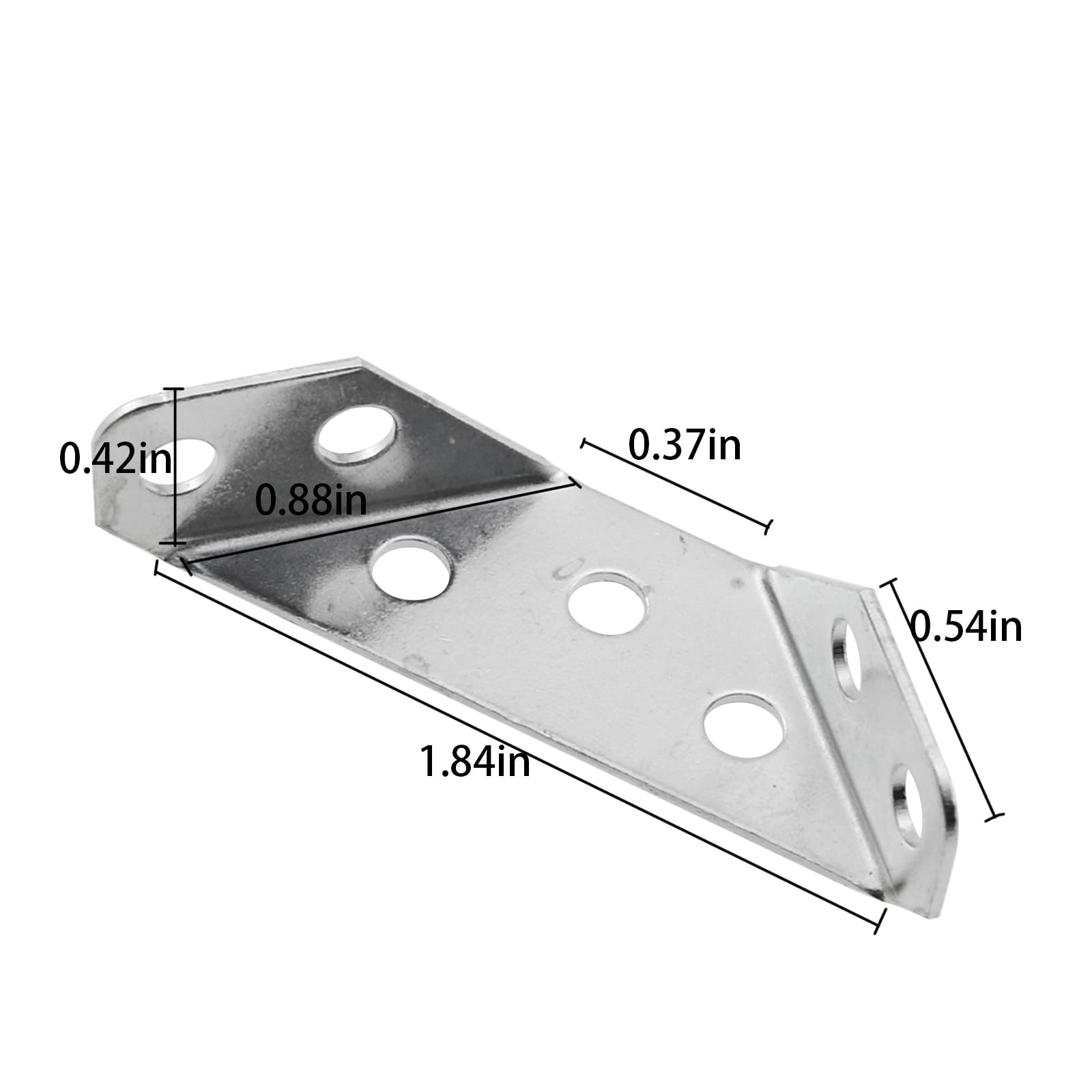Caishun 12PCS Heavy Duty Stainless Steel Furniture Corner Connector with Screws Corner Bracket Multi Functional Corner Code Holder Laminate Brackets for Wooden Furniture