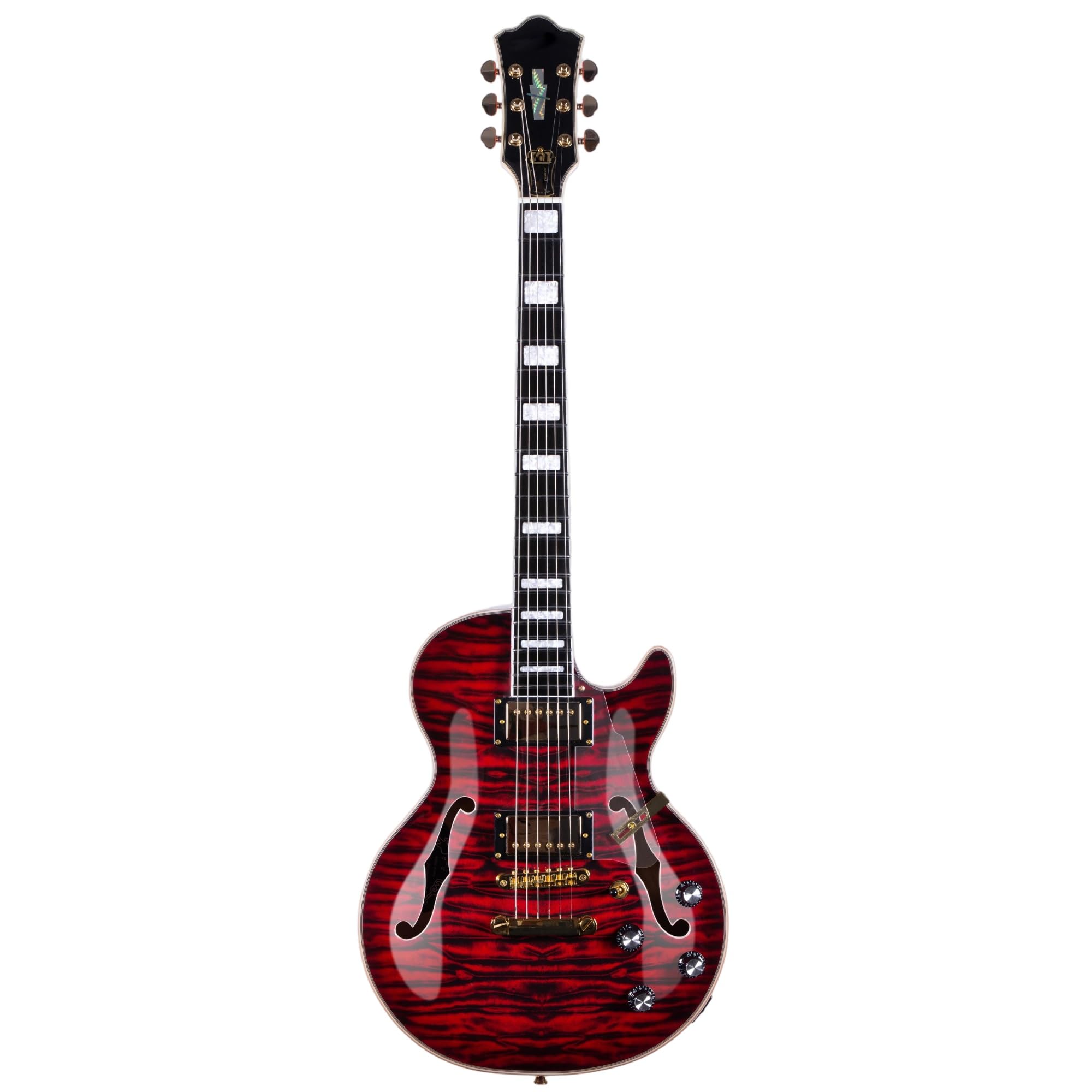 Gitara Elektryczna Humbucker Pickup LP Gitara Elektryczna Palisander Podstrunnica Miłośnicy Muzyki Profesjonalna Wydajność(Red)