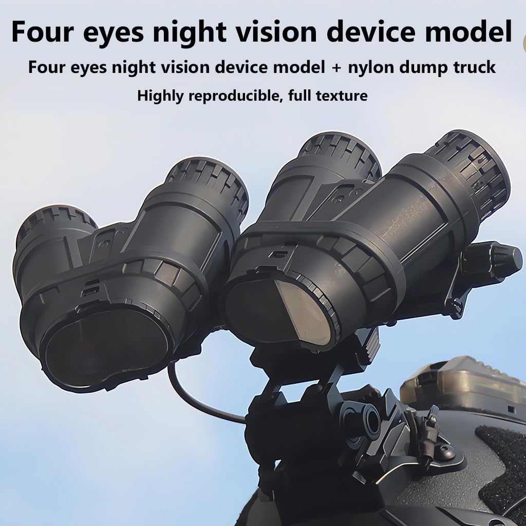 Detachable Airsoft Goggles,Paintball Fast Helmet Set Combinations with Pickup and Noise Reduction Earphones, Telescope Model,Tactical Airsoft Gear