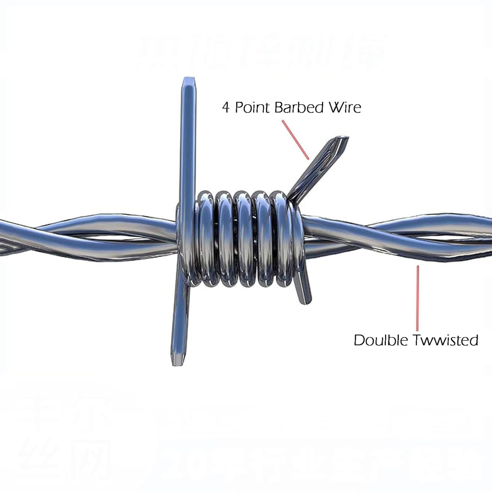 Alambre De Espino, Rollo De Alambre De Púas, Doble Cadena Acero Galvanizado, Fácil De Doblar Alambre De Púas para Patio O Manualidades, Seguridad Ganadera/Doméstica (200m)