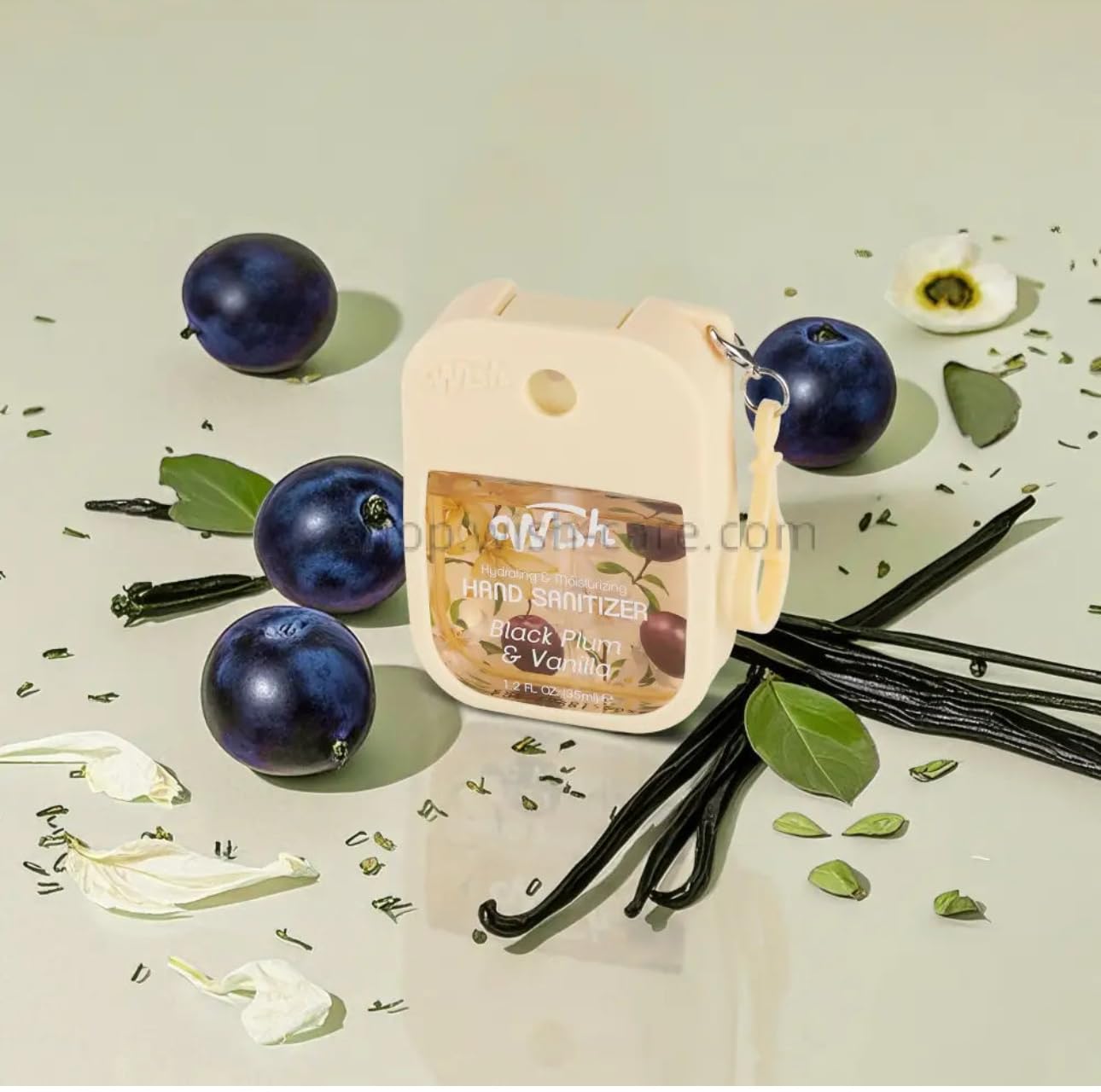 Wish Hand Sanitizer Spary Travel Size Spray 4-Piece 1.2 FL OZ (35ML) Each, Black Plum vanilla, Violet orchid sandalwood, Sweet Guava Fresh Coconut, Cucumber Melon, Hydrating and Moisturizing,(4 pack) - Image 4