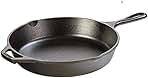 Lodge 10.25 Inch Cast Iron Skillet – Pre-Seasoned Frying Pan with Teardrop Handle – Oven, Stovetop, Grill & Campfire Use – Made in USA – Durable, Non-Toxic, Even-Heating Cookware – Black