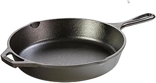 Lodge 10.25 Inch Cast Iron Skillet – Pre-Seasoned Frying Pan with Teardrop Handle – Oven, Stovetop, Grill & Campfire Use – Made in USA – Durable, Non-Toxic, Even-Heating Cookware – Black