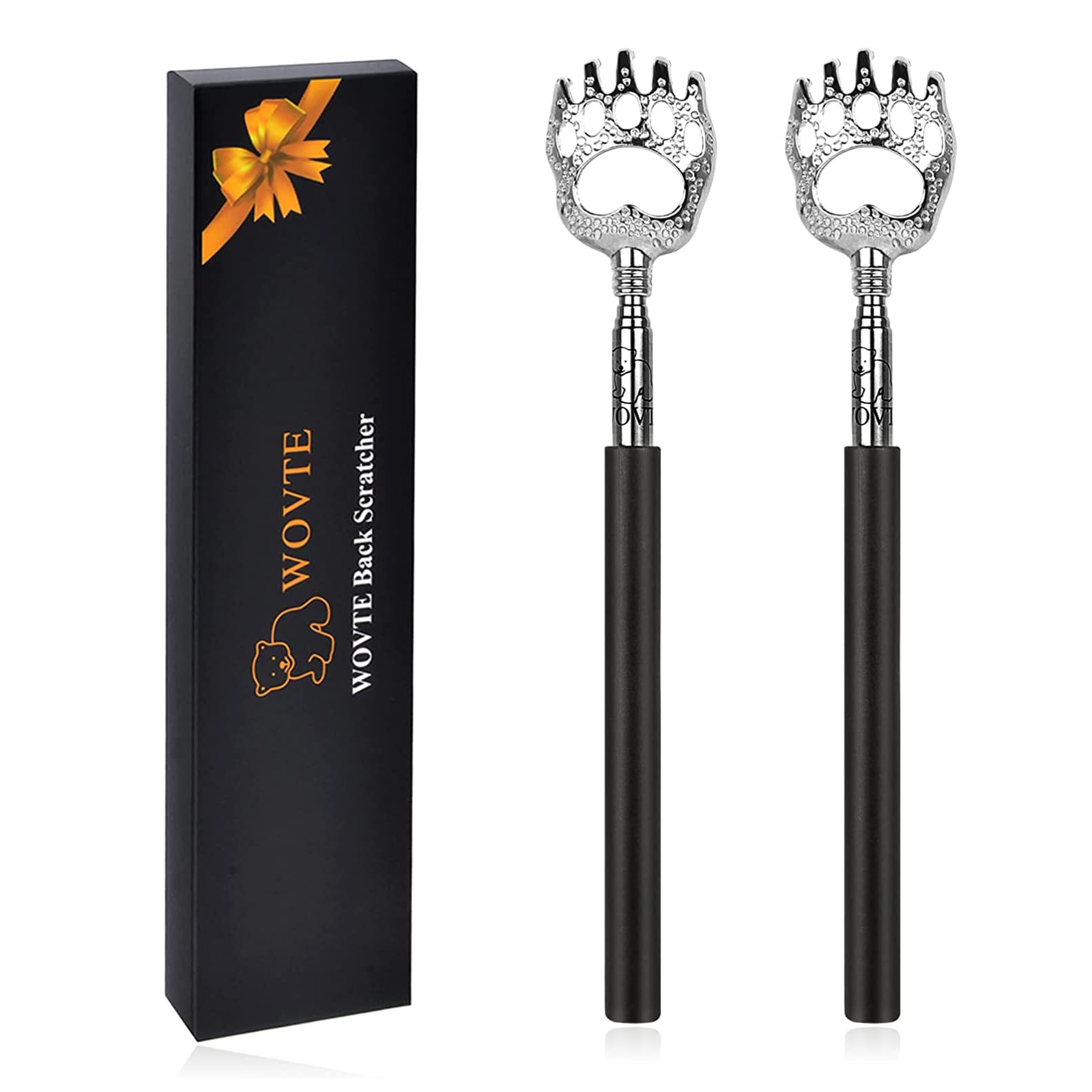 WOVTE 2Pack Extendable Bear Claw Back Scratcher for Men Women