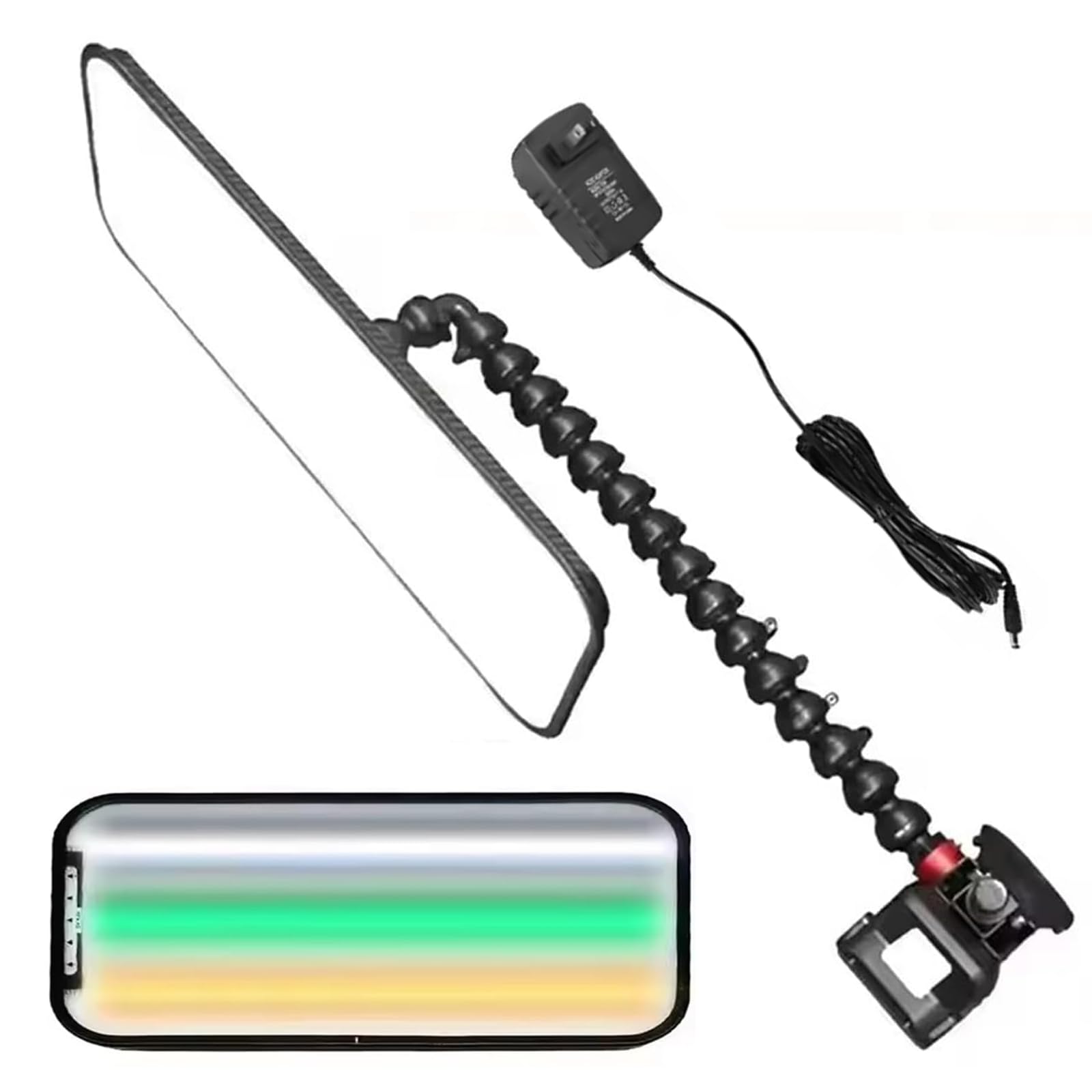 Lampa PDR 60 cm do naprawy wgnieceń samochodowych, 12 ustawień kolorów świateł, narzędzie do naprawy wgnieceń bez farby (bez baterii)
