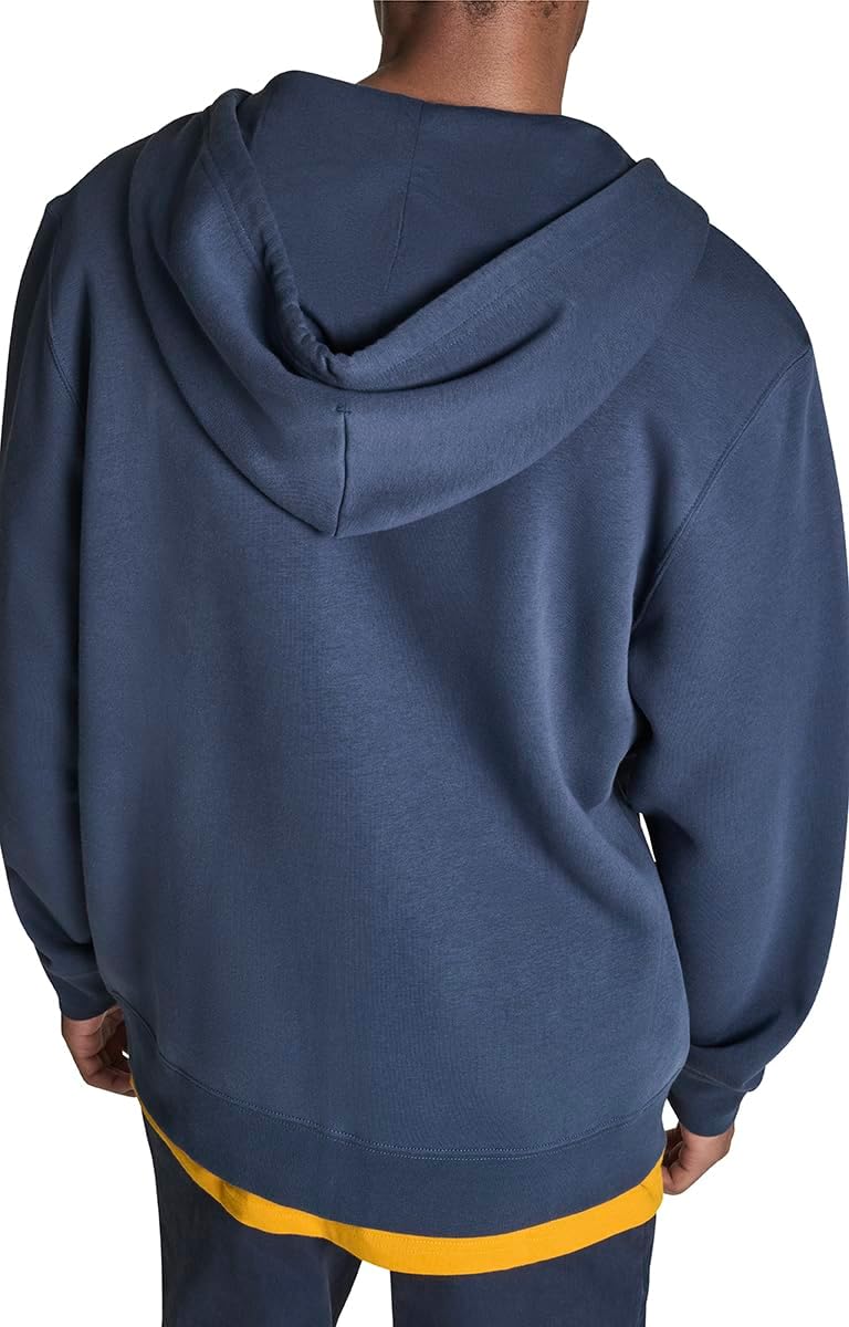 Converse Men's Left Chest Star Chevron Embroidered Full Zip Hoodie, Blue, XL - Image 3