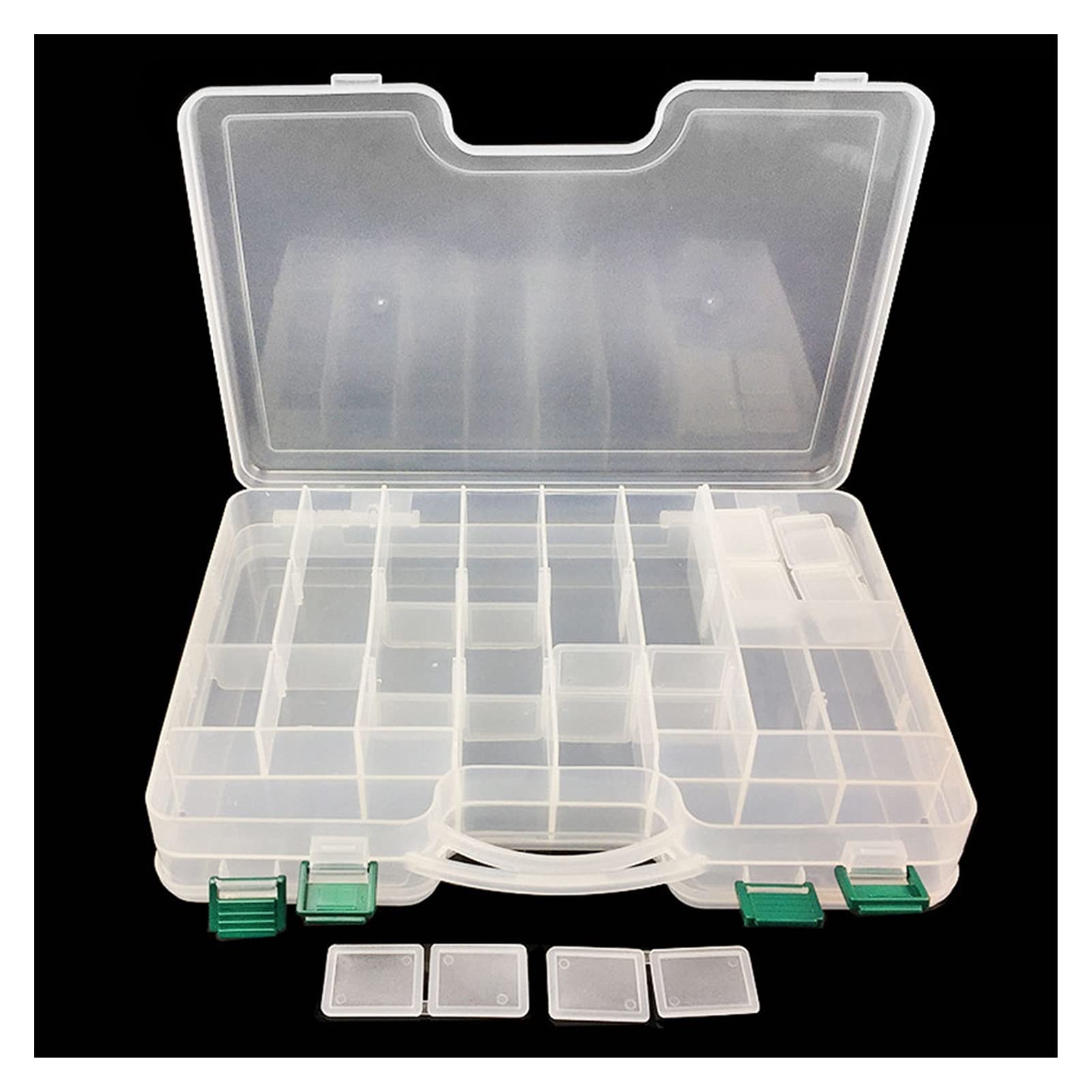 Angelzubehör Einstellbare Kunststoff Fischereiköder Haken Tackle Box Aufbewahrungskoffer Organizer Fisch Werkzeugkasten Angelgerät Kleinteilebox