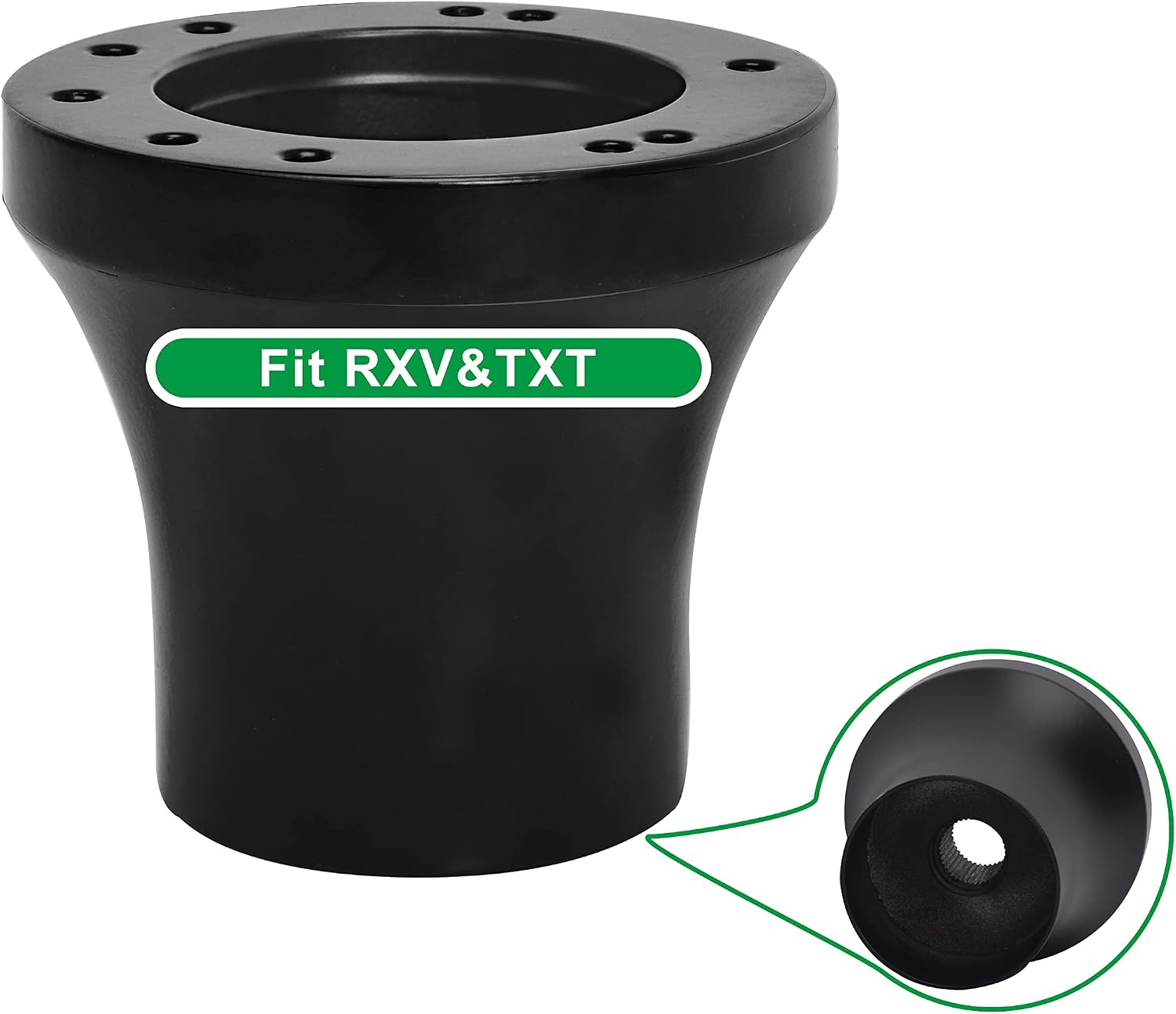 Golf Cart Steering Wheel Adapter, for EZGO TXT&RXV Adapter (Black)