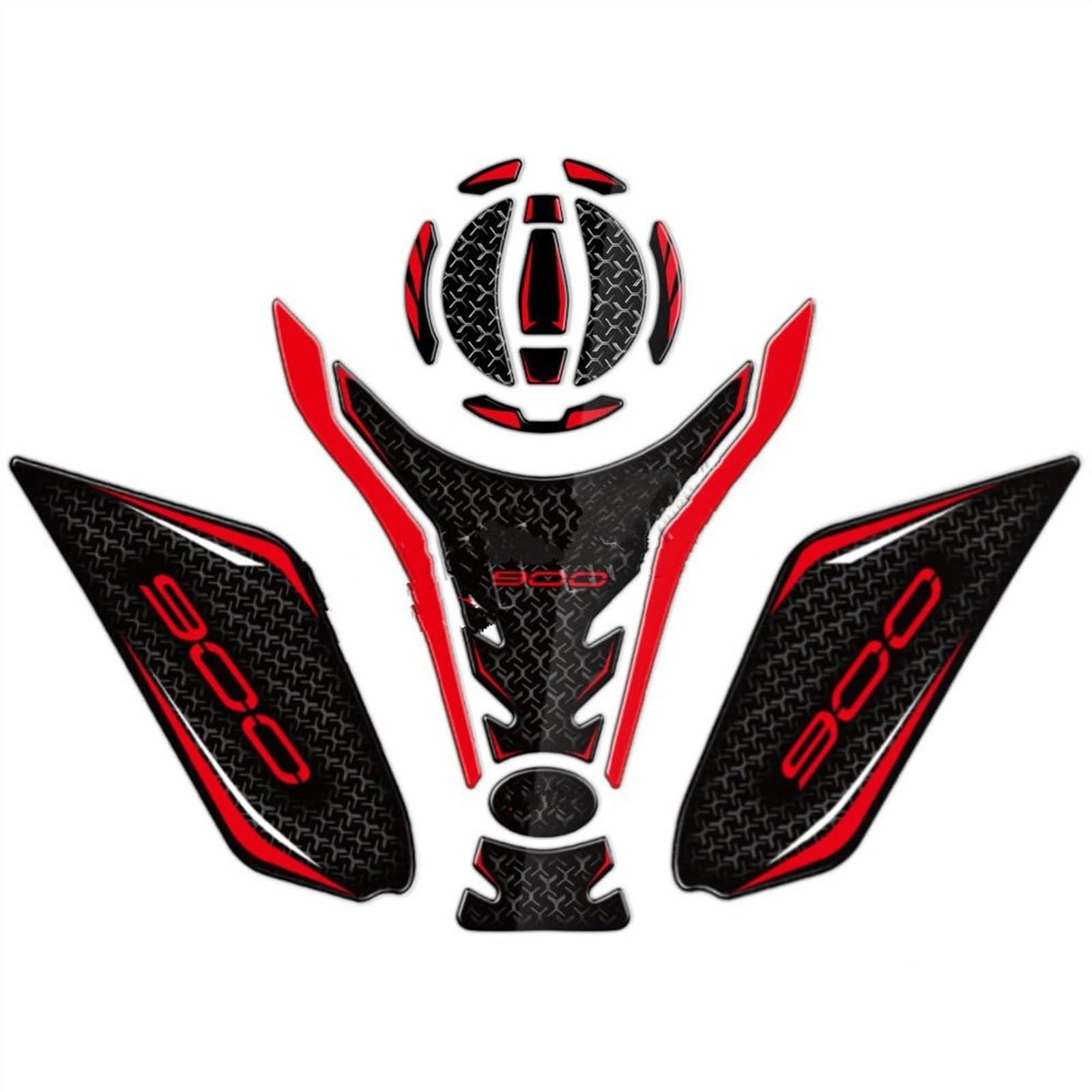 Motorcycle Tank Pad Emblem Sticker Gas Fuel Grip Traction Side Decal for Kawasaki for Z900 2021-2023 Carbon-Look(Color8)