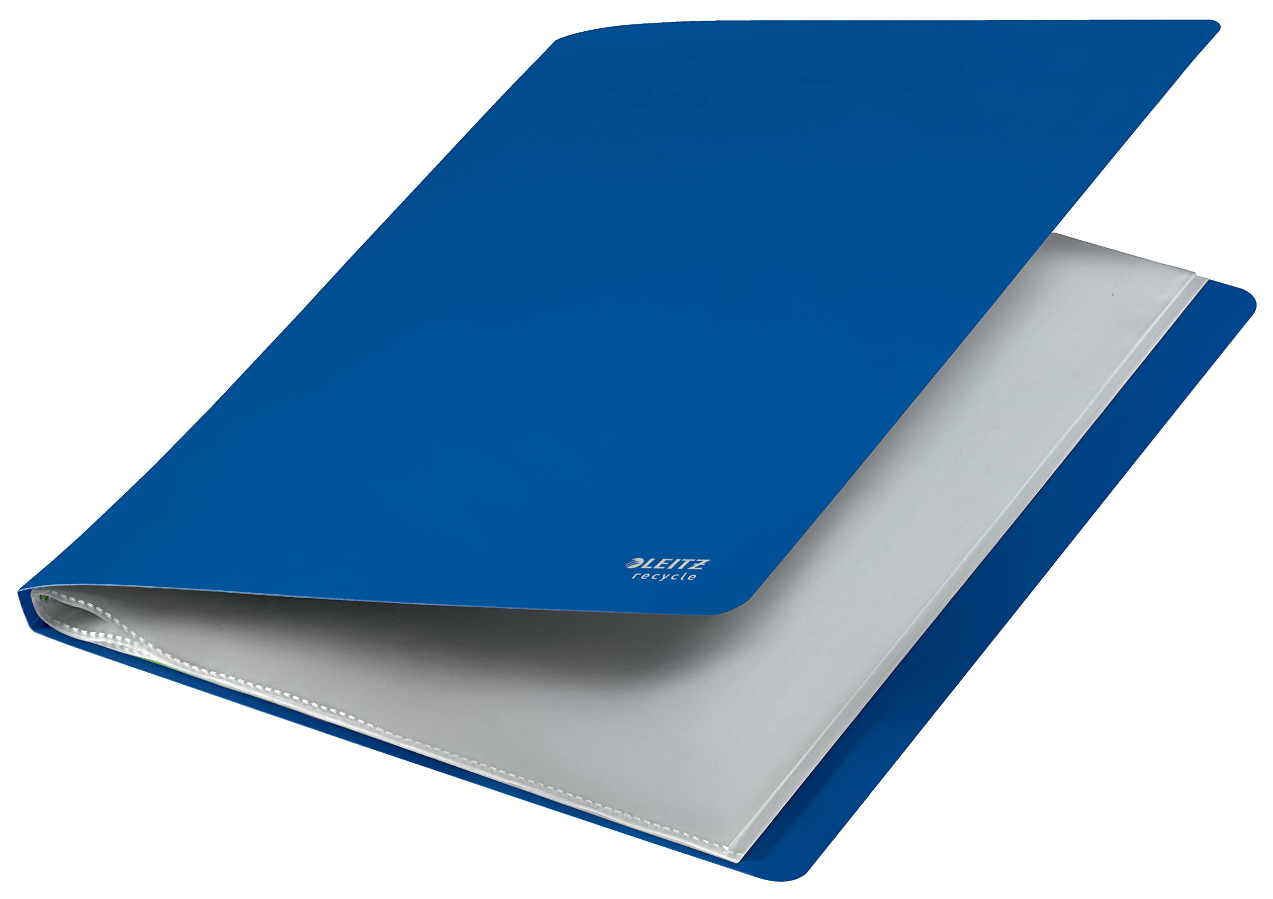 Leitz Libro Espositore con 40 Buste Trasparenti per Fogli A4 in PP Riciclato al 90% e Riciclabile al 100%, Gamma Recycle, 231 mm x 13 mm x 310 mm - Blu