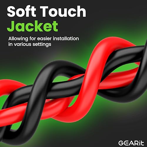 Miniatura 3 de GEARit Cable de calibre 16 (200 pies - negrorojo) GPT Automotive Primary Bonded Wire - Aluminio recubierto de cobre CCA, audio para automóvil, cable