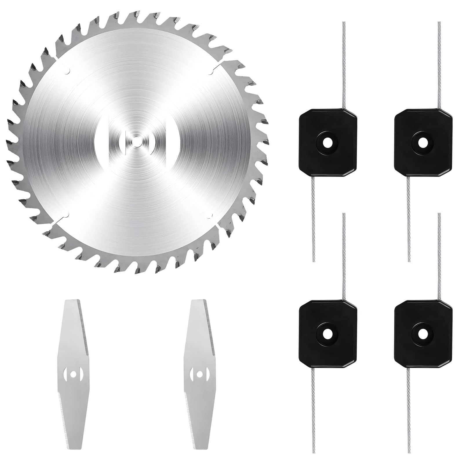 14-tlg. Rasentrimmer Messer-Set | Metall-Klingen Für Gartenarbeit | Mähen, Trimmen, Unkraut Entfernen