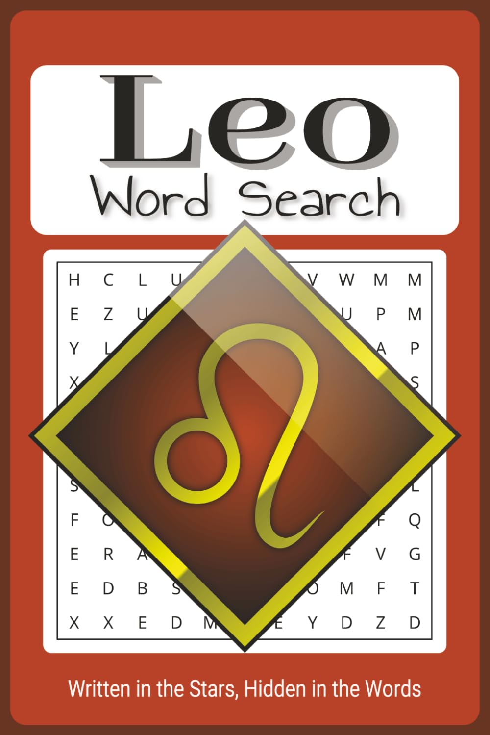 Leo zodiac Themed Word Search Book