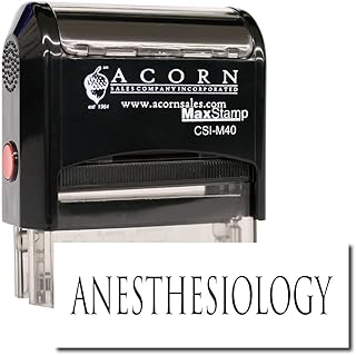 MaxStamp - Large Self-Inking Anesthesiology Stamp (Black Ink)