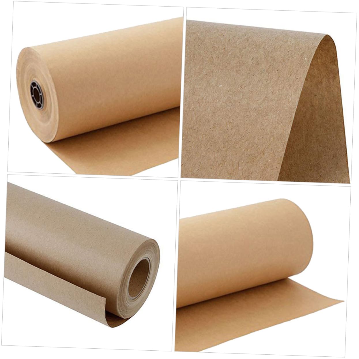 HAPINARY Geschenkpapier Rollen Braun 2 Stück Diy Verpackungspapier Zum Geburtstag Bastelprojekte Kreativ Gestalten Sicheres Papiermaterial Leicht Schneiden Schlicht