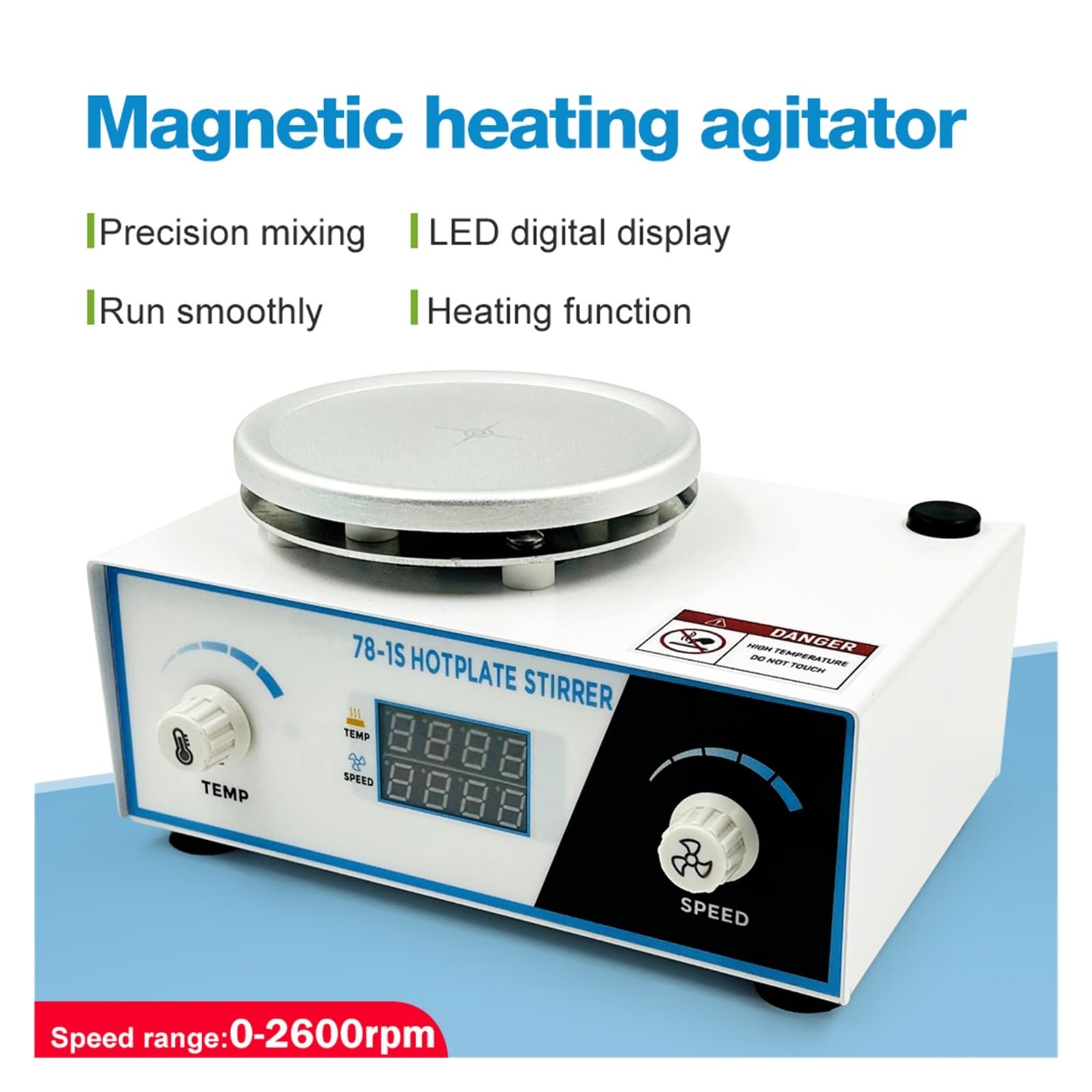 Piastra riscaldante con agitatore magnetico da 2 litri con controllo della temperatura