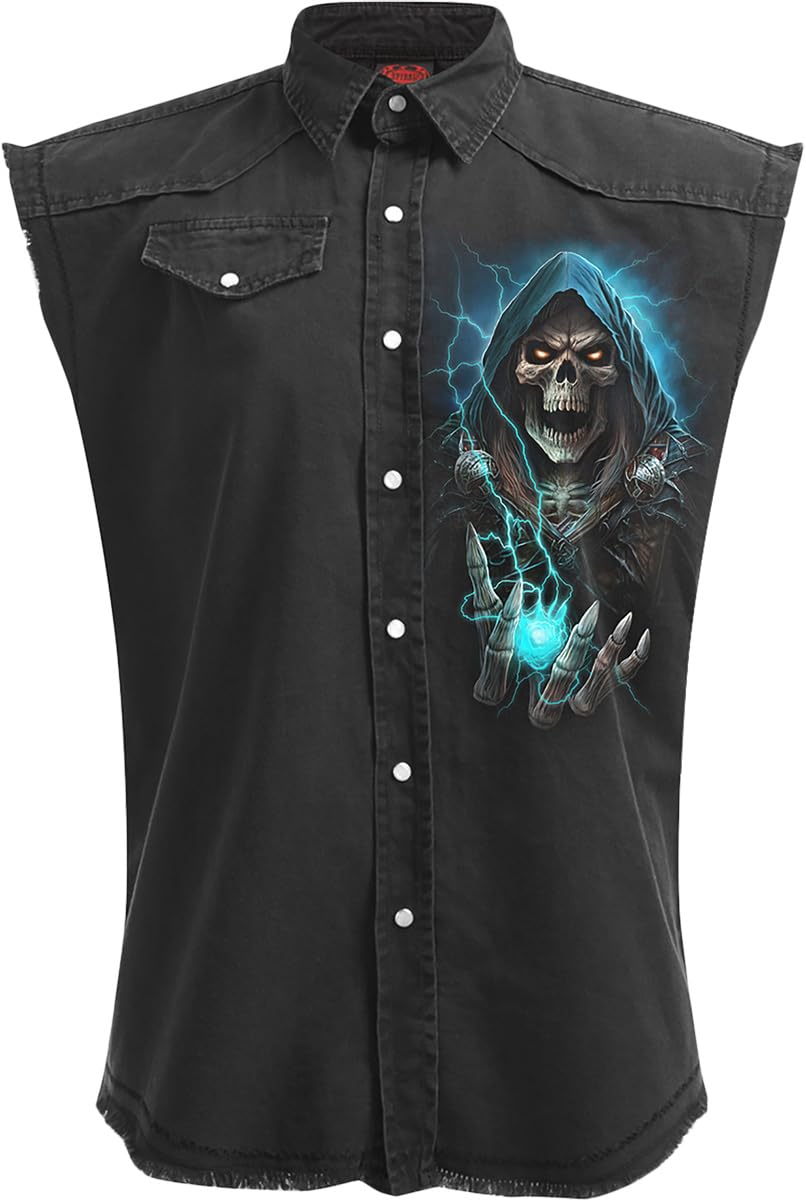 Spiral - Dead Metal - Sleeveless Stone Washed Worker Black - XL