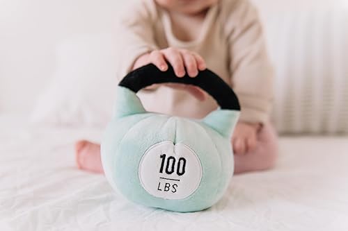 Miniatura 3 de Wonder & Wise Little Lifter - Juego de pesas de peluche para bebés, coordinación divertida y desarrollo de fuerza de agarre para bebés, incluye