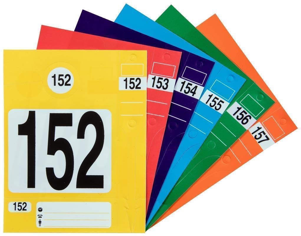 Schlüsselanhänger Set, 1-300 nummeriert, bestehend aus Leitzahl, Schlüsselanhänger, Auftragsmarke und Kundeninfoschild, Grün, Verpackungseinheit: 1 P/300
