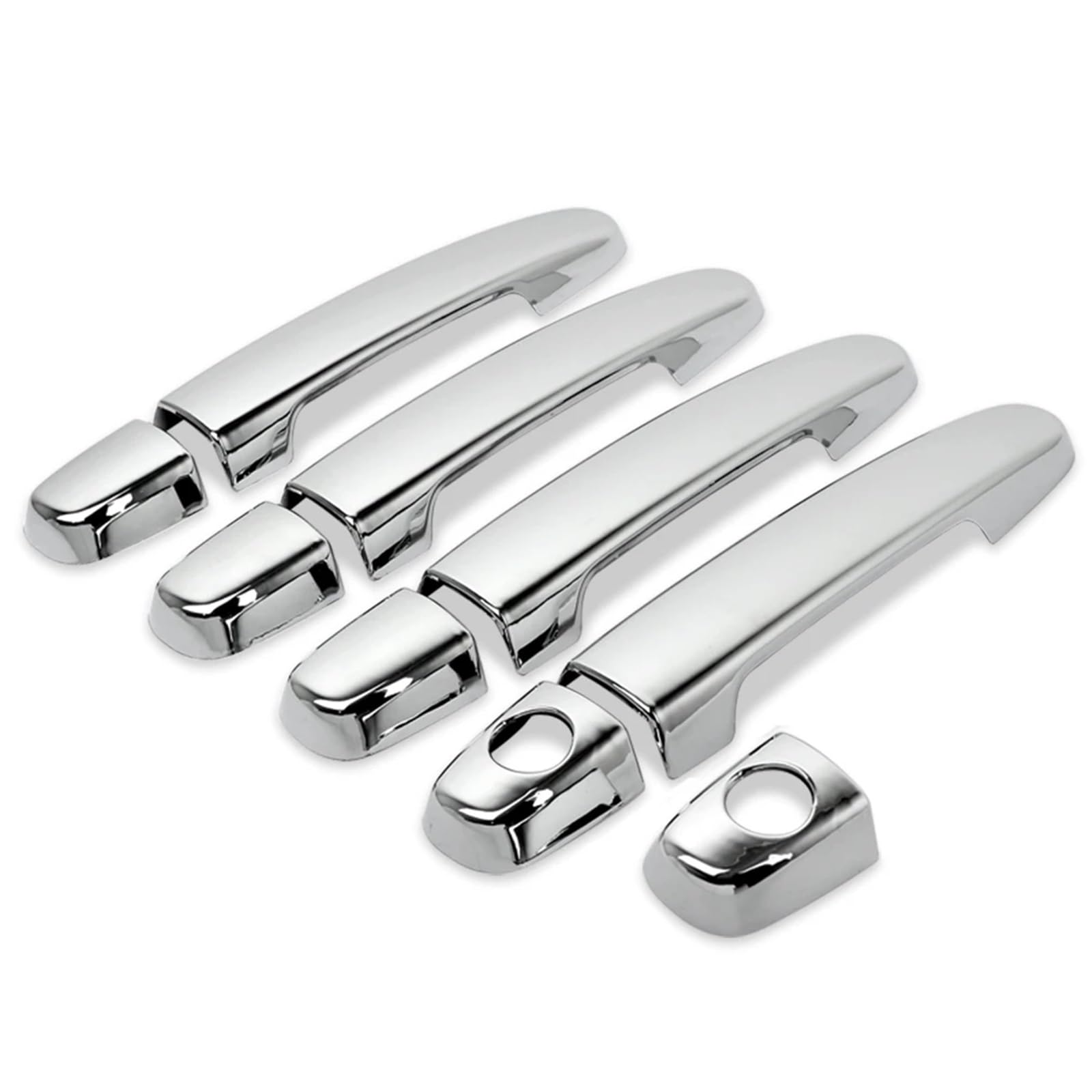 RDWSPLI Exterior Handle Shell Compatible with Toyota for Highlander 2001 2002 2003 2004 2005 2006 2007 Chrome 4 Door Handle Cover Covers