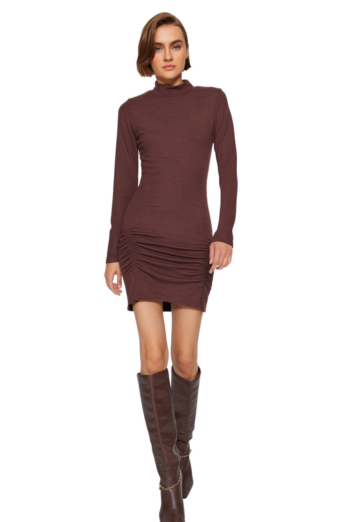 Trendyol Dress - Brown - Bodycon