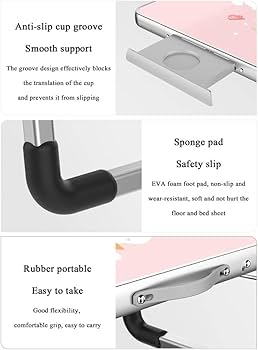 Amazon｜ZXQZ 折りたたみテーブル、ベッドスナック、本、ラップトップ