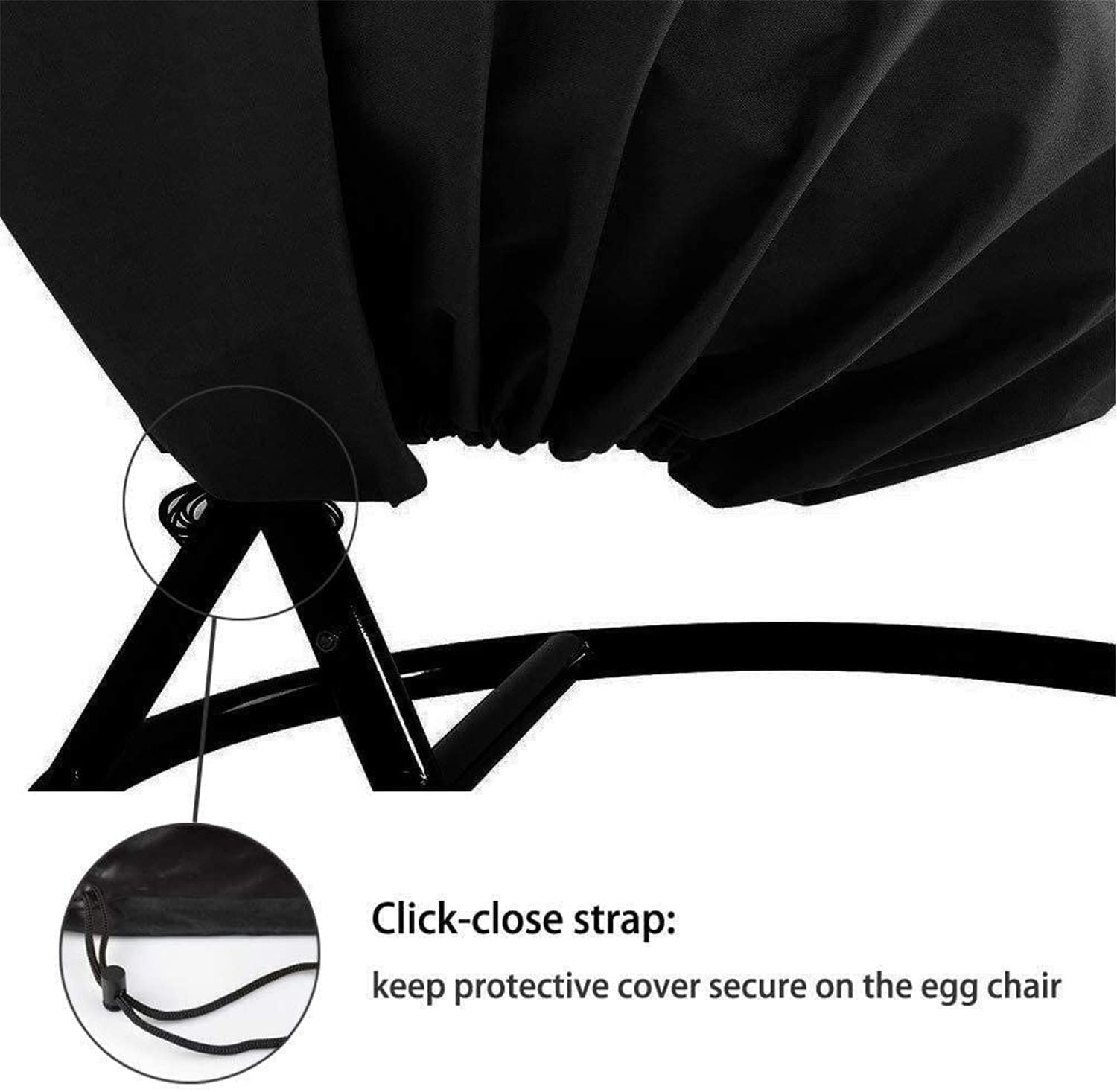 Couverture de Chaise Suspendu, Imperméable Housse de Fauteuil Suspendu, Housse de Protection pour ?ufs Chaise avec Fermeture éclair - Tissu Oxford 420D et enduit PVC à L'intérieur (230x200cm)
