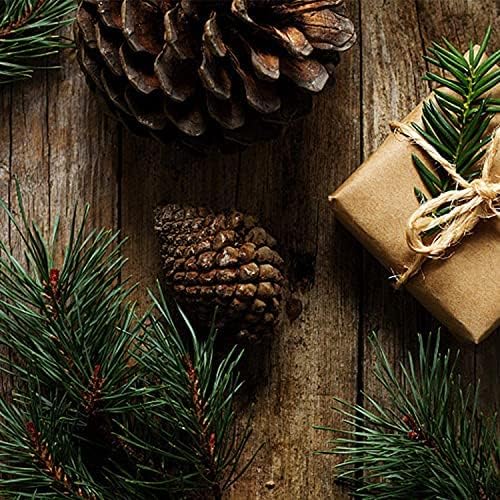 Miniatura 3 de 30 ramas de agujas de pino verde artificial, ramas de pino pequeñas, palillos de pino de vegetación falsa para decoración de corona de Navidad,