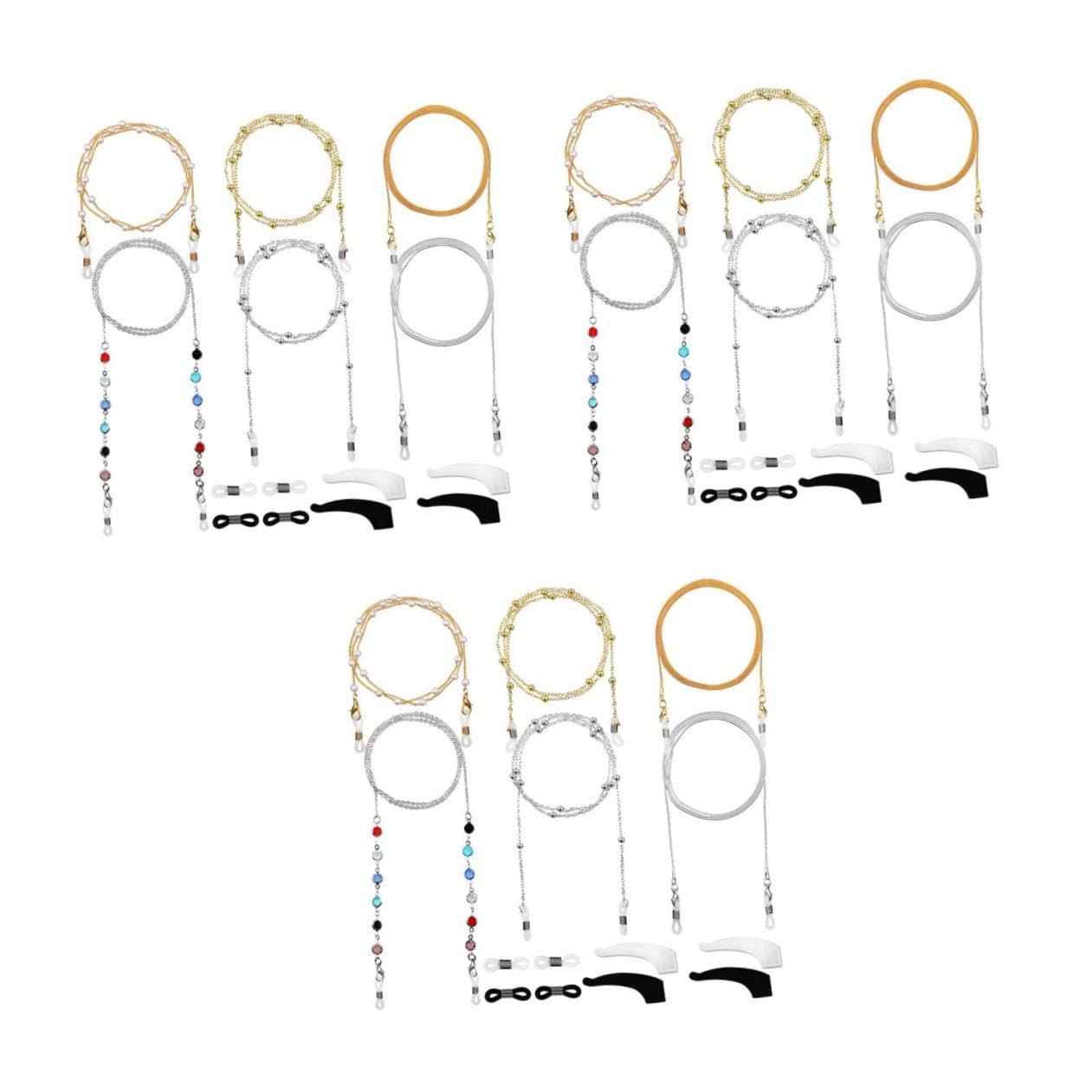 BESTYASH Brillen kette Masken kette Kettenhalter für Halsketten Netz brillen halterung brillenhalterung schnapsgläser filigrane Brillenketten multifunktionale Brillenketten Kupfer