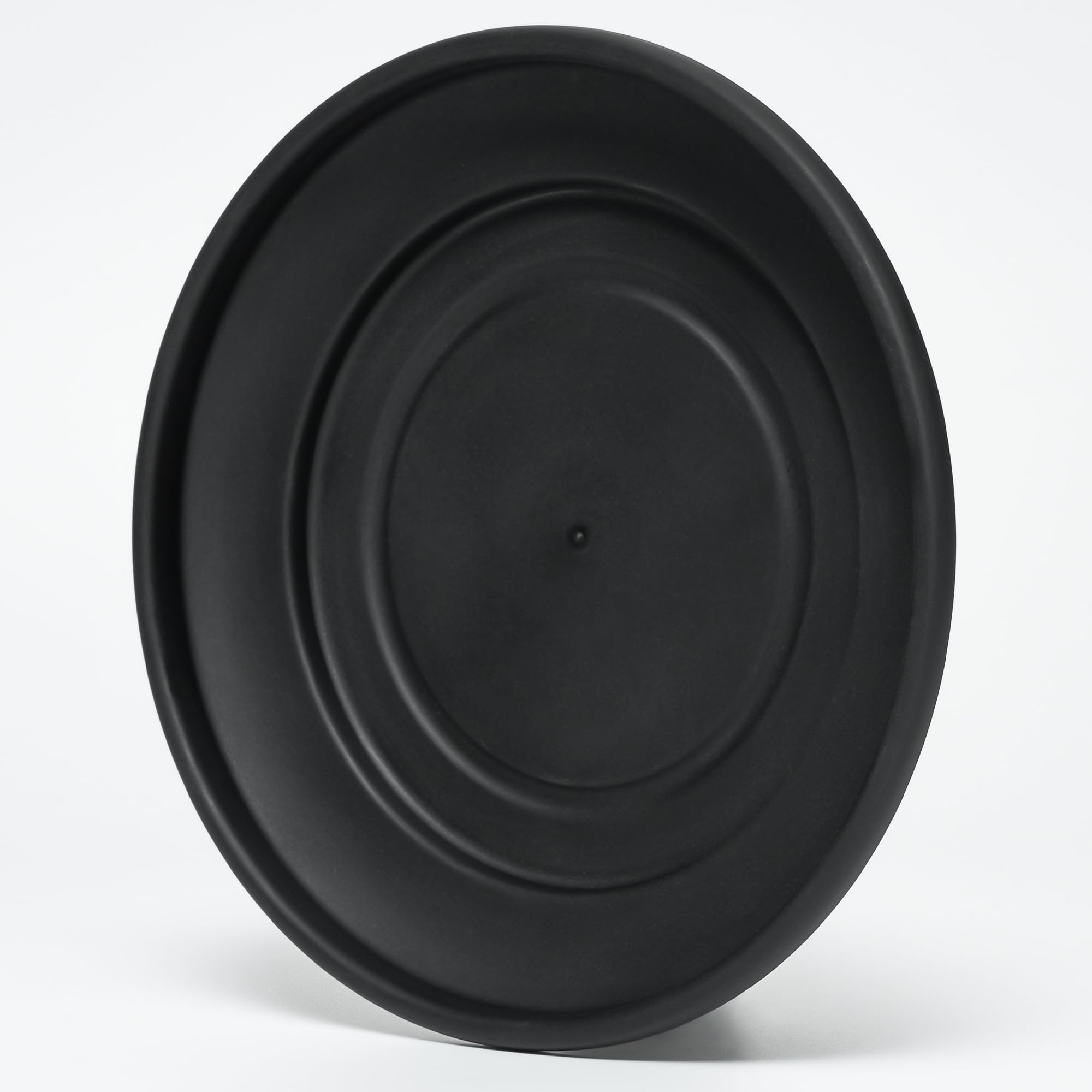 WINSOME Plant Pot Saucer - Heavy Duty Round Plastic Plant Pots Drip Base Tray Indoor & Outdoor Garden Ornament Accessories (43 cm, Black)