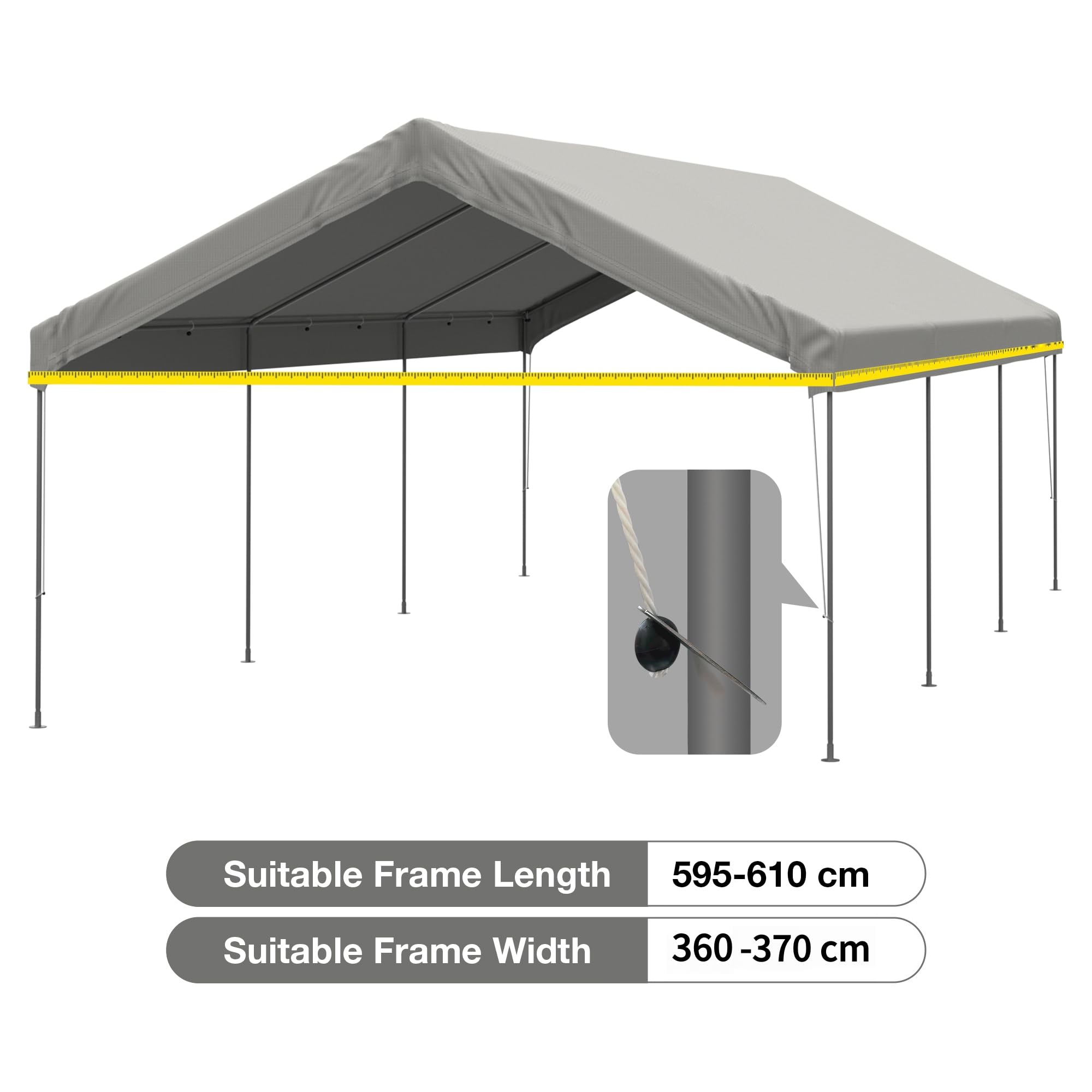Carport Canopy Cover - 12x20 FT Weatherproof -2 Carport Canopy Cover - 12x20 FT Weatherproof -2