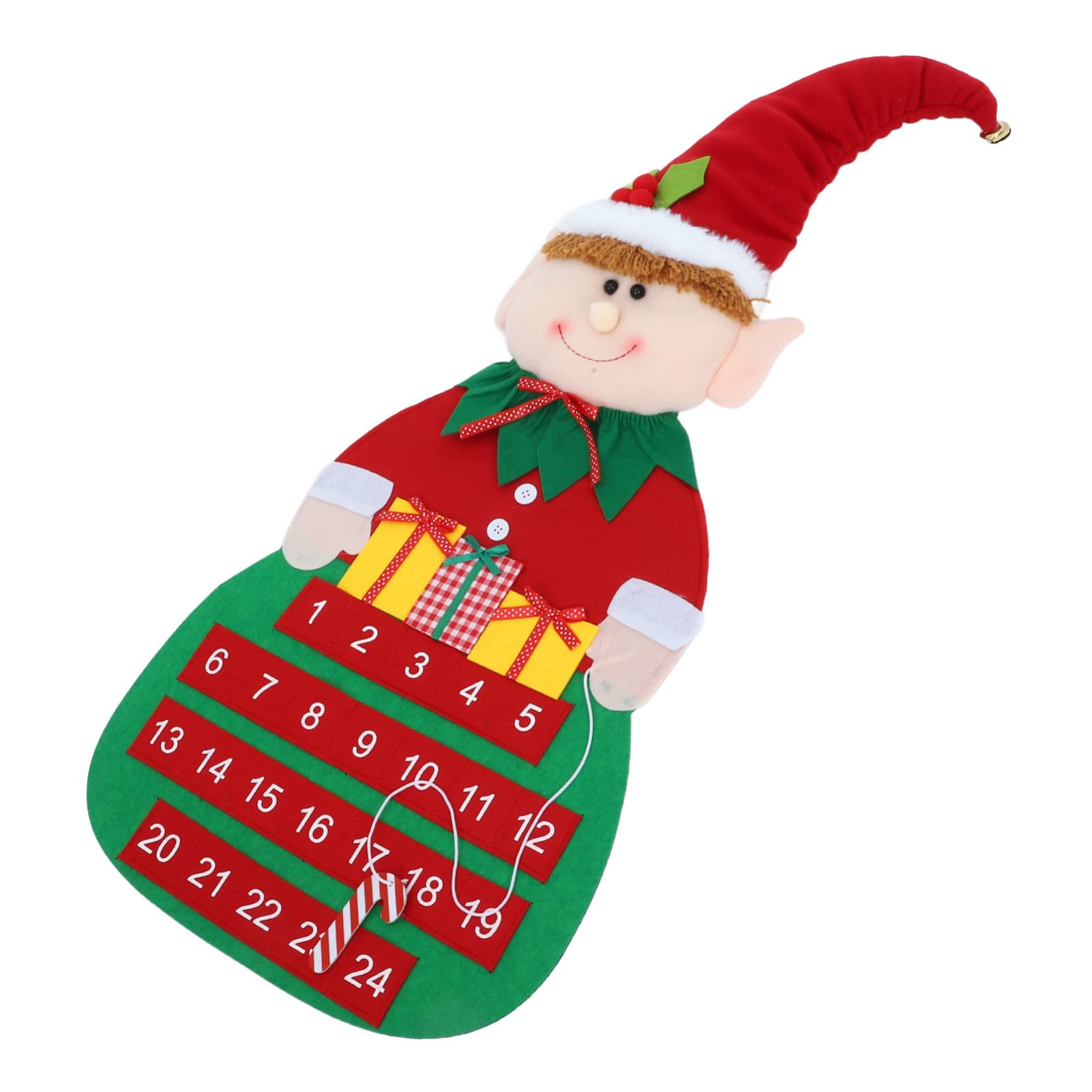 Weihnachts-türkalender aus Filz Adventskalender zum Aufhängen mit Täglichen Überraschungen und Ornamenten für Weihnachtsdeko