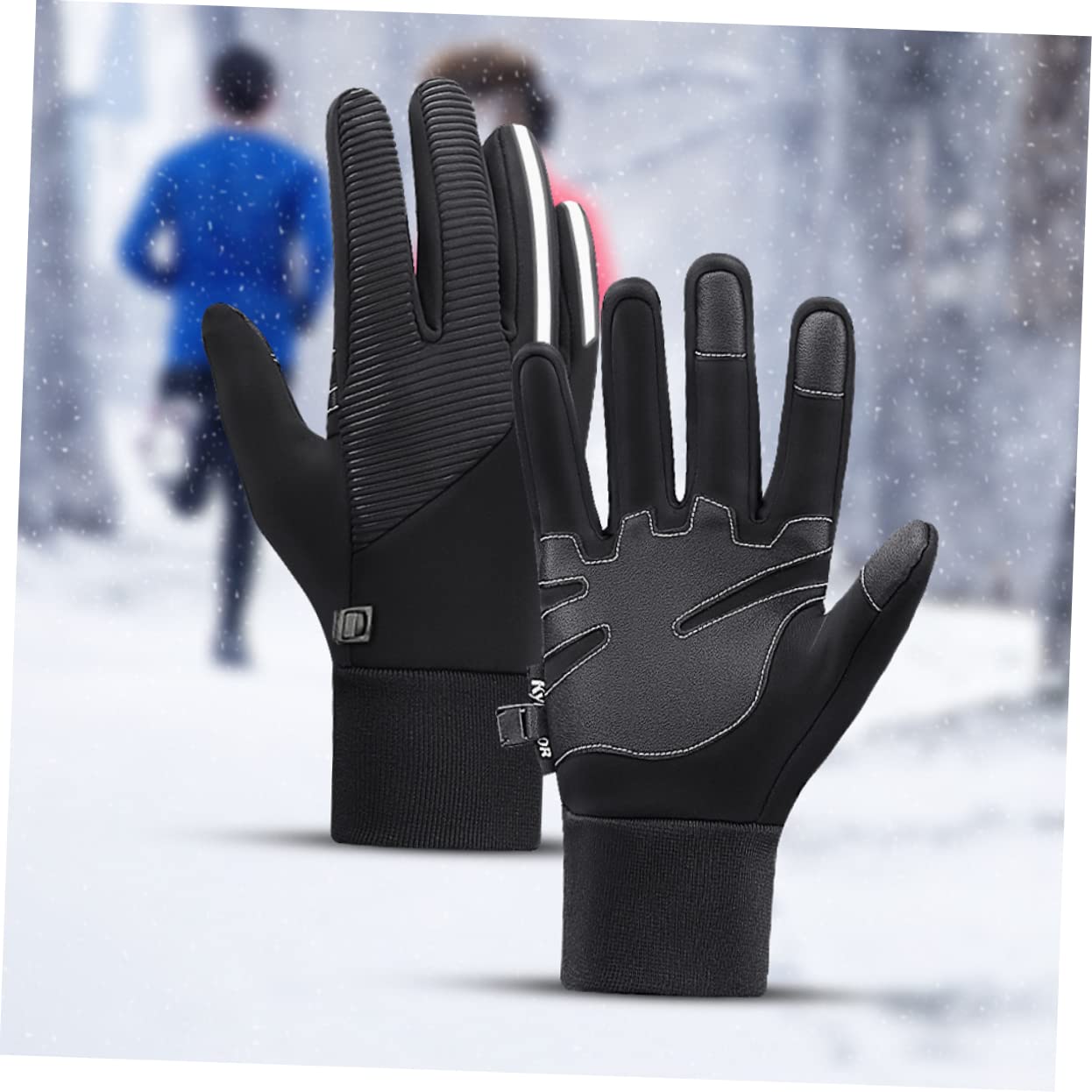 BELLIFFY Protective Bike Gloves Windproof and Waterproof Gloves Touch-Screen Hand Warming Comfortable