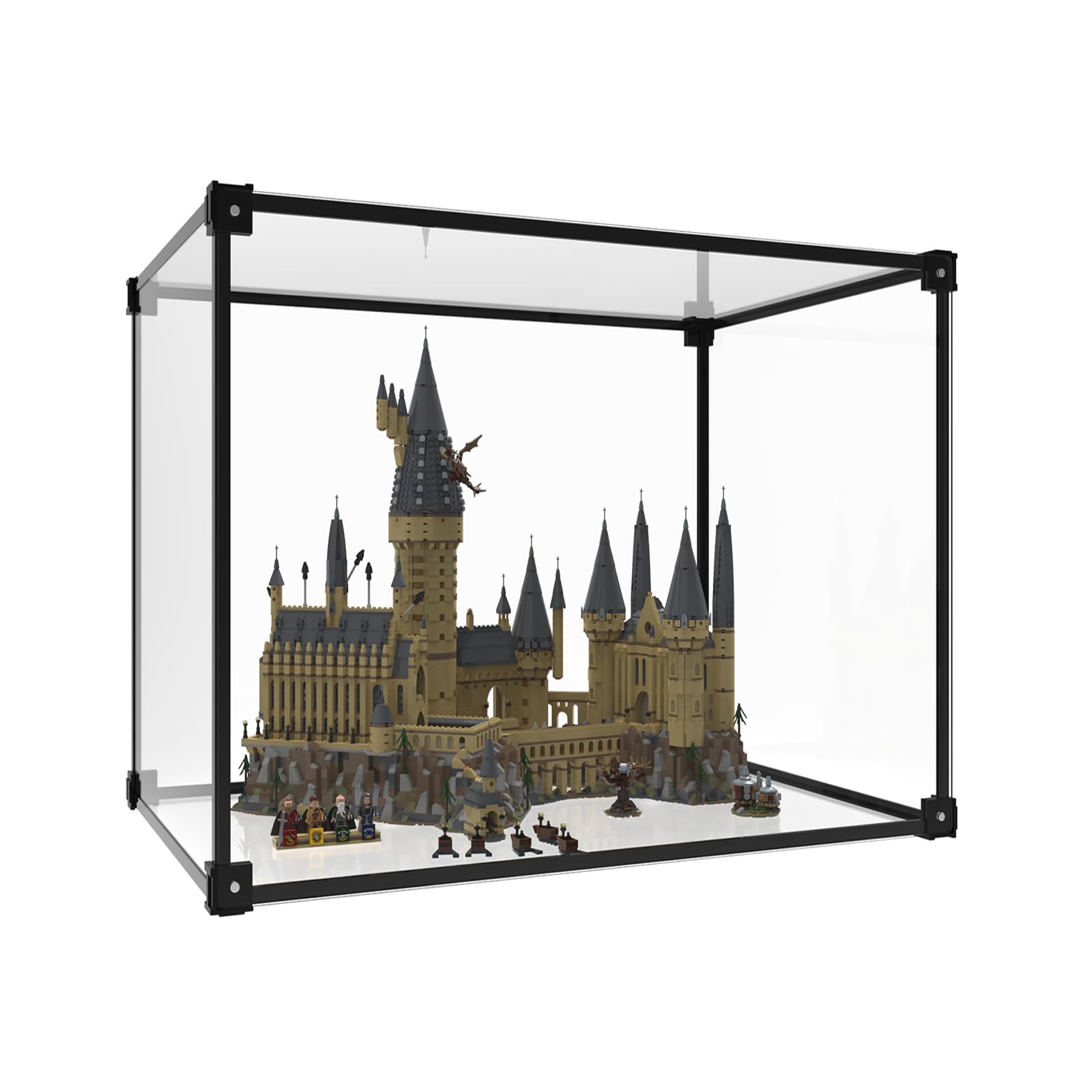 40x30x40cm Acryl Vitrine Schaukasten,Transparent Stapelbar Vitrine | Anwendbar auf 21325 41703 Modell StaubdichtSelbstaufbau mit Tür Für Spielzeug Figuren Modellautos Sammelfiguren Sammlung