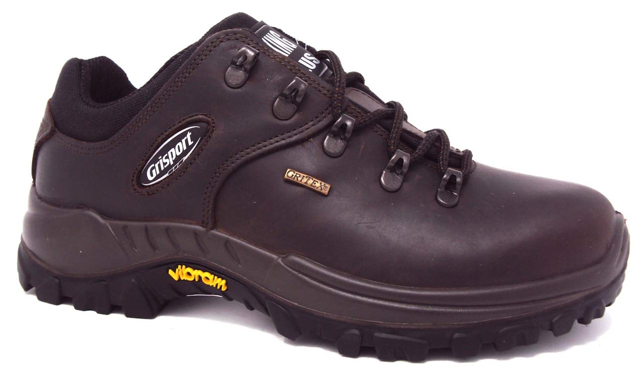 Grisport 10309D69G Braun Dakar Trekking Made in Italy Vibram-Sohle Futter GRITEX wasserdicht Metallösen, braun, 45 EU