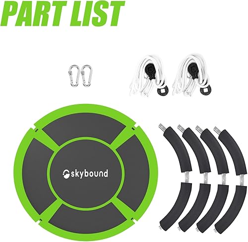 Miniatura 6 de SkyBound Columpio de platillo para árbol  Capacidad de peso de 600 libras  Columpio al aire libre con correas para colgar  Columpios de árbol