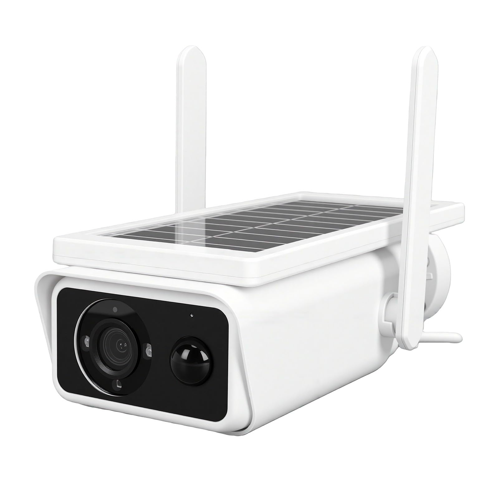 Sxhlseller Telecamera di Sicurezza Solare, Risoluzione 3Mp 2,5K Registrazione 24 Ore su 24, 7 Giorni su 7 Rilevamento Oggetti Ai Telecamera di Sicurezza Domestica Wi-Fi Solare, Avvisa