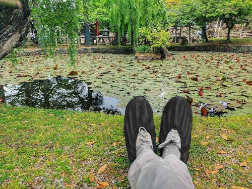 Image of Premium Boot & Shoe Covers Disposable Booties - 200 Pack - Durable, Non-Slip, Non-Toxic, Water Resistant, Recyclable Protectors for Indoor & Outdoor - Large Size Fits Most Shoes