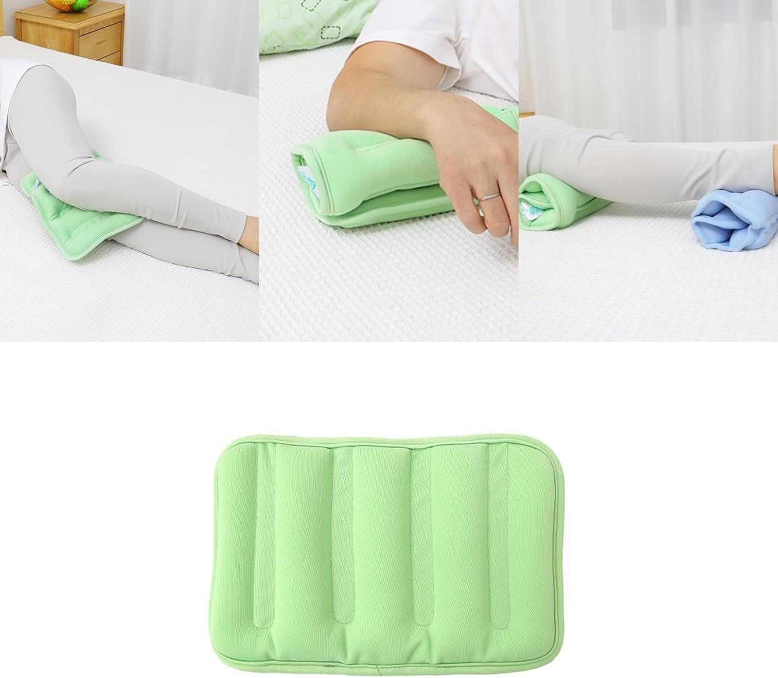 Cojín Antiescaras para Personas Mayores Postradas En Cama con Discapacidad, Almohada Transpirable para Aliviar Las Úlceras por Presión, Posicionadores Corporales,Verde