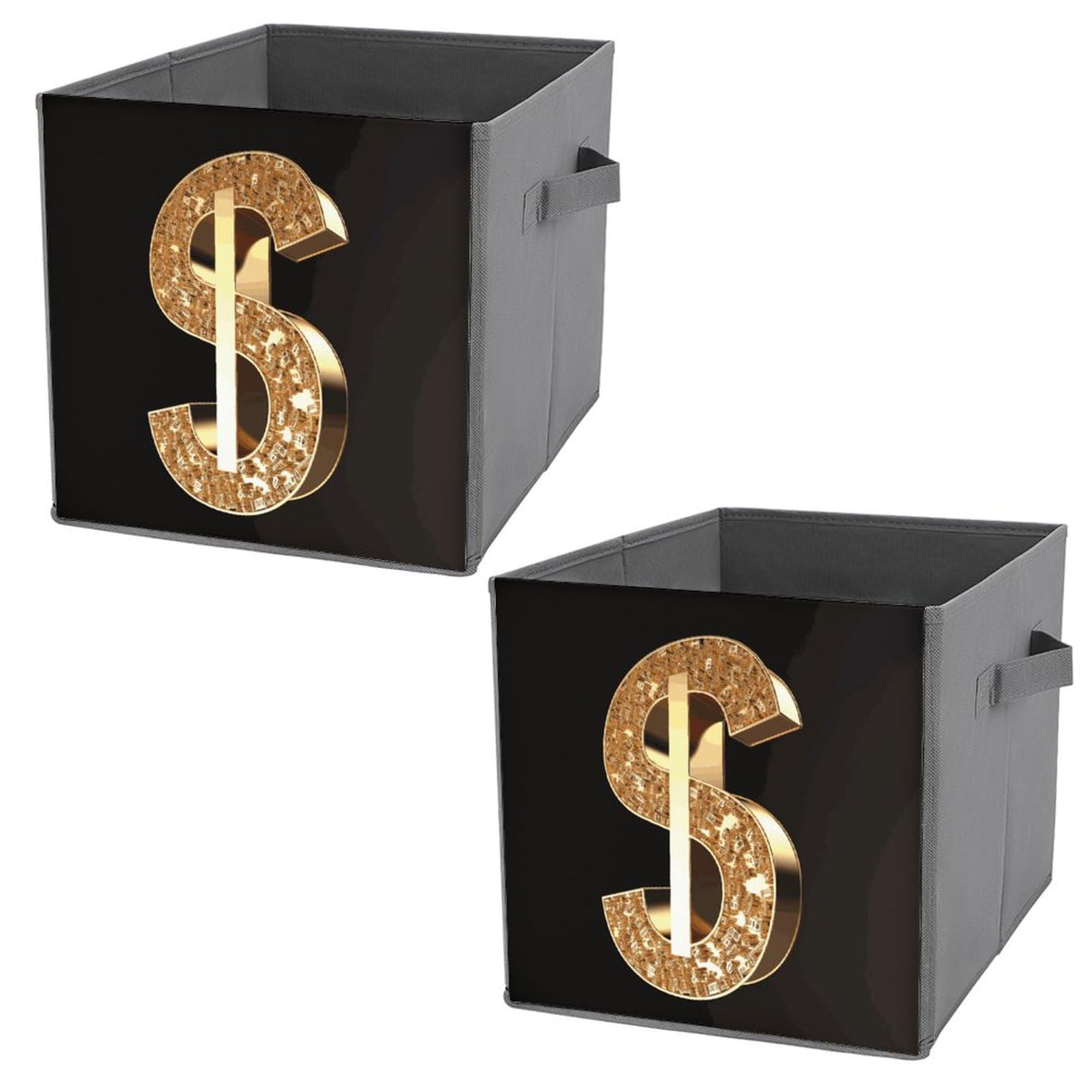 Paniers de rangement pliables avec poignées en cuir robustes pour armoire
