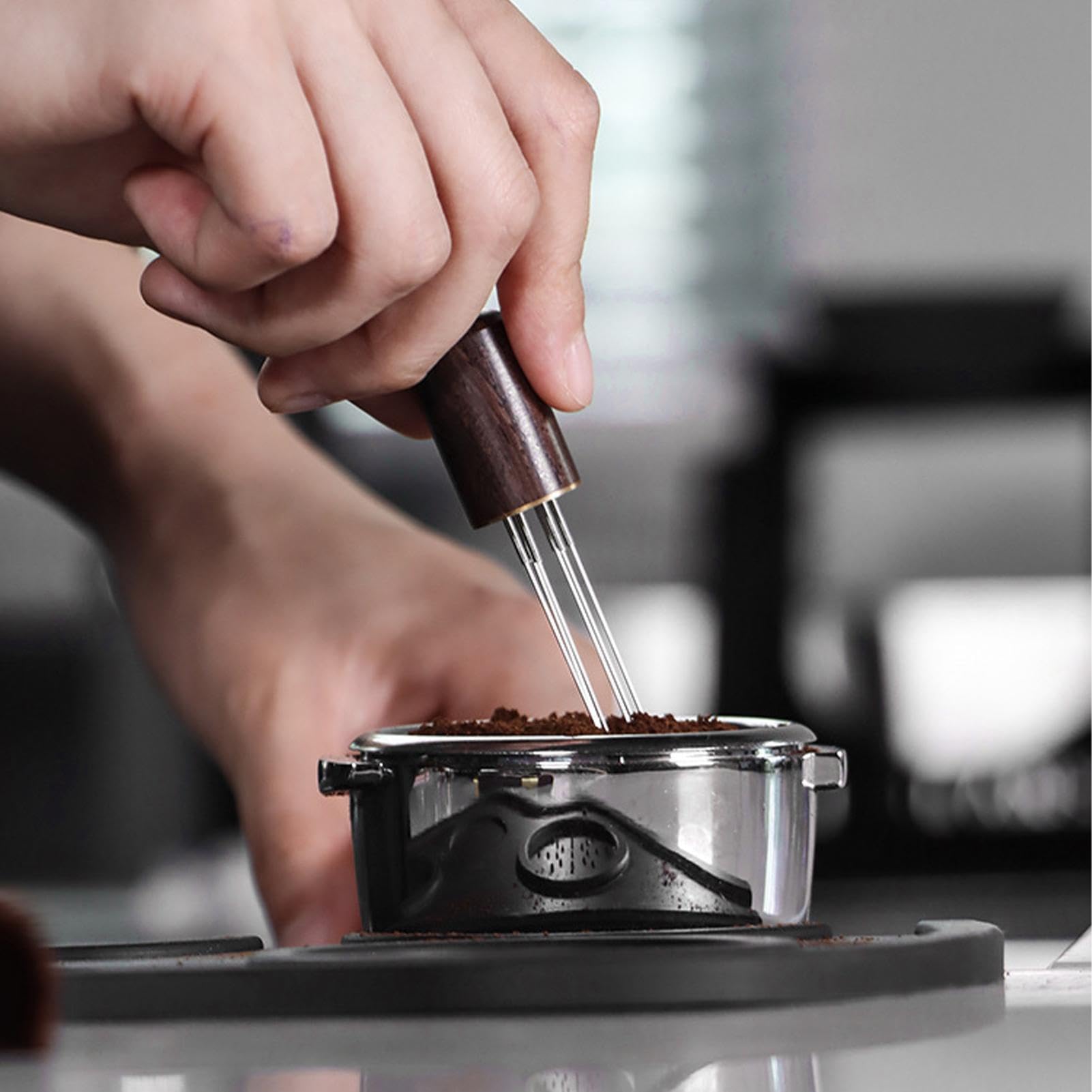 Juego De Tamper De Café Piezas Herramienta Universal Ergonómica y | Kit de Accesorios para Estación de Prensado para hogar estudio barra mostrador tienda oficina y cafetería