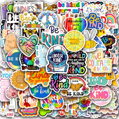 220Pcs Kindness Stickers Be Kind Stickers FriendlyChristmas Party Favors Physical Therapy Motivational Inspirational Letter Quotes Decals for School Teachers Student Scrapbook Water Bottle