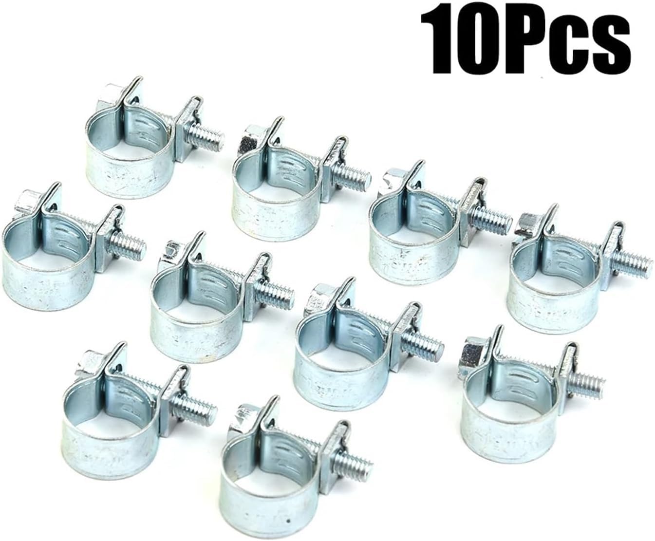 abrazadera de manguera, 10 Uds Clip de manguera acero al carbono aceite agua CPU tubo fijación abrazadera Hardware sujeción Metal(10-12MM)