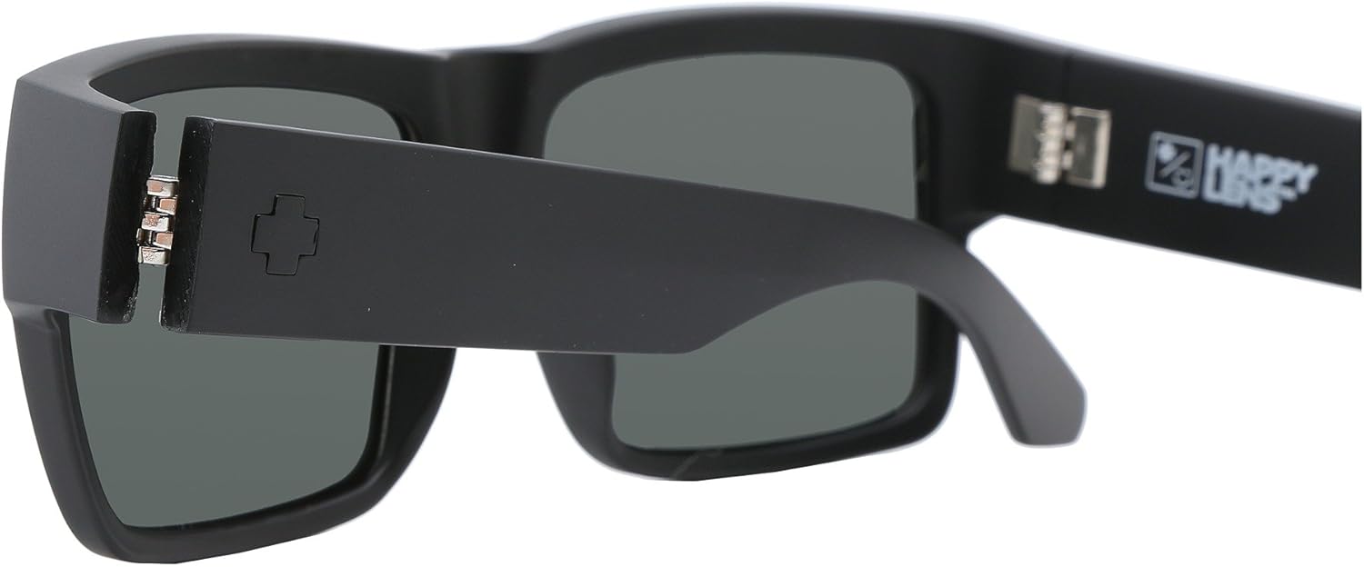 Spy Optic Cyrus Sunglasses Matte Black with Grey Green Lens + Spy Sticker